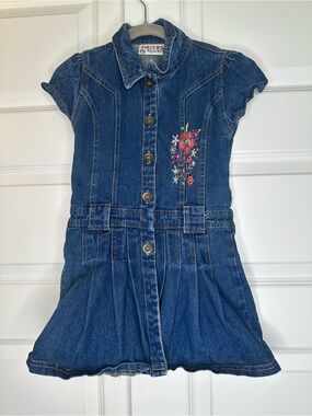 Vintage Carter’s Watch the Wear Denim Dress Girls 6X - EUC